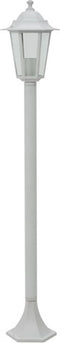 vidaXL Paalverlichting voor tuin E27 110 cm aluminium wit 6 st