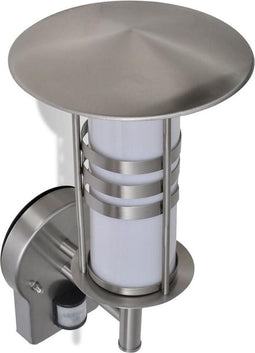 vidaXL Pagode vormige RVS wandlamp met bewegingssensor
