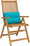 vidaXL - Palletbankkussen - 60x40x12 - cm - stof - turquoise