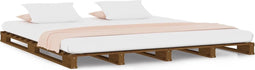 vidaXL - Palletbed - massief - grenenhout - honingbruin - 120x200 - cm