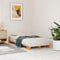 vidaXL - Palletbed - massief - grenenhout - wasbruin - 90x200 - cm
