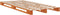 vidaXL - Palletbed - massief - grenenhout - wasbruin - 90x200 - cm