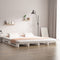 vidaXL - Palletbed - massief - grenenhout - wit - 120x190 - cm