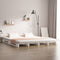 vidaXL - Palletbed - massief - grenenhout - wit - 120x200 - cm