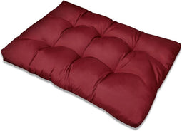 vidaXL - Palletkussen - 120 - x - 80 - x - 12 - cm - stof - wijnrood