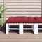 vidaXL - Palletkussen - 120 - x - 80 - x - 12 - cm - stof - wijnrood