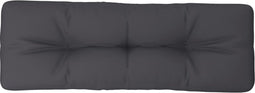vidaXL - Palletkussen - 120x40x12 - cm - stof - antracietkleurig