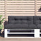 vidaXL - Palletkussen - 120x40x12 - cm - stof - antracietkleurig