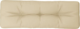 vidaXL - Palletkussen - 120x40x12 - cm - stof - beige