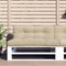 vidaXL - Palletkussen - 120x40x12 - cm - stof - beige