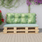 vidaXL - Palletkussen - 120x40x12 - cm - stof - bladpatroon