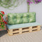vidaXL - Palletkussen - 120x40x12 - cm - stof - bladpatroon