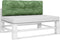 vidaXL - Palletkussen - 120x40x12 - cm - stof - bladpatroon