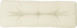 vidaXL - Palletkussen - 120x40x12 - cm - stof - crèmekleurig