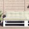 vidaXL - Palletkussen - 120x40x12 - cm - stof - crèmekleurig