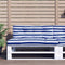 vidaXL - Palletkussen - 120x40x12 - cm - stof - gestreept - blauw - en - wit