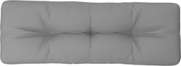 vidaXL - Palletkussen - 120x40x12 - cm - stof - grijs