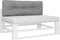 vidaXL - Palletkussen - 120x40x12 - cm - stof - grijs