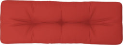 vidaXL - Palletkussen - 120x40x12 - cm - stof - rood