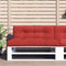 vidaXL - Palletkussen - 120x40x12 - cm - stof - rood