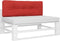 vidaXL - Palletkussen - 120x40x12 - cm - stof - rood