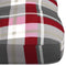 vidaXL - Palletkussen - 120x40x12 - cm - stof - ruitpatroon - rood