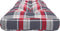 vidaXL - Palletkussen - 120x40x12 - cm - stof - ruitpatroon - rood