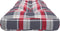 vidaXL - Palletkussen - 120x40x12 - cm - stof - ruitpatroon - rood