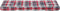 vidaXL - Palletkussen - 120x40x12 - cm - stof - ruitpatroon - rood