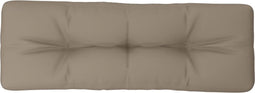 vidaXL - Palletkussen - 120x40x12 - cm - stof - taupe