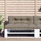 vidaXL - Palletkussen - 120x40x12 - cm - stof - taupe