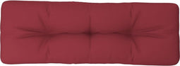 vidaXL - Palletkussen - 120x40x12 - cm - stof - wijnrood