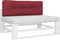 vidaXL - Palletkussen - 120x40x12 - cm - stof - wijnrood