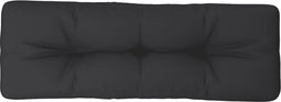 vidaXL - Palletkussen - 120x40x12 - cm - stof - zwart