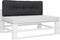 vidaXL - Palletkussen - 120x40x12 - cm - stof - zwart