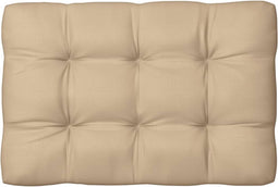 vidaXL - Palletkussen - 120x80x12 - cm - stof - beige