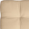 vidaXL - Palletkussen - 120x80x12 - cm - stof - beige