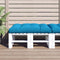 vidaXL - Palletkussen - 120x80x12 - cm - stof - blauw