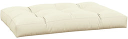 vidaXL - Palletkussen - 120x80x12 - cm - stof - crèmekleurig
