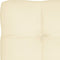 vidaXL - Palletkussen - 120x80x12 - cm - stof - crèmekleurig