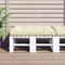 vidaXL - Palletkussen - 120x80x12 - cm - stof - crèmekleurig