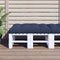 vidaXL - Palletkussen - 120x80x12 - cm - stof - marineblauw