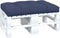 vidaXL - Palletkussen - 120x80x12 - cm - stof - marineblauw