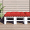 vidaXL - Palletkussen - 120x80x12 - cm - stof - rood