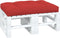 vidaXL - Palletkussen - 120x80x12 - cm - stof - rood
