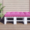 vidaXL - Palletkussen - 120x80x12 - cm - stof - roze