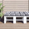 vidaXL - Palletkussen - 120x80x12 - cm - stof - ruitpatroon - grijs