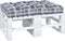 vidaXL - Palletkussen - 120x80x12 - cm - stof - ruitpatroon - grijs