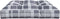 vidaXL - Palletkussen - 120x80x12 - cm - stof - ruitpatroon - grijs