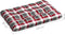 vidaXL - Palletkussen - 120x80x12 - cm - stof - ruitpatroon - rood